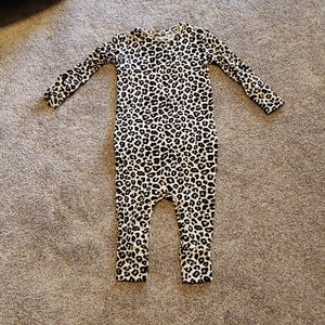 Posh Peanut Snow Leopard 12-18 mo Romper